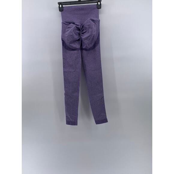 FASHION NOVA SPORT Women's Heathered Purple Scrunched High-Waist Leggings SZ XS - Picture 2 of 9
